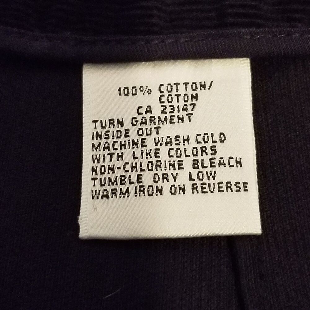 Talbots 16P Petite Black Corduroy Midi 100% Cotton Vintage Academia Casual - Picture 6 of 7